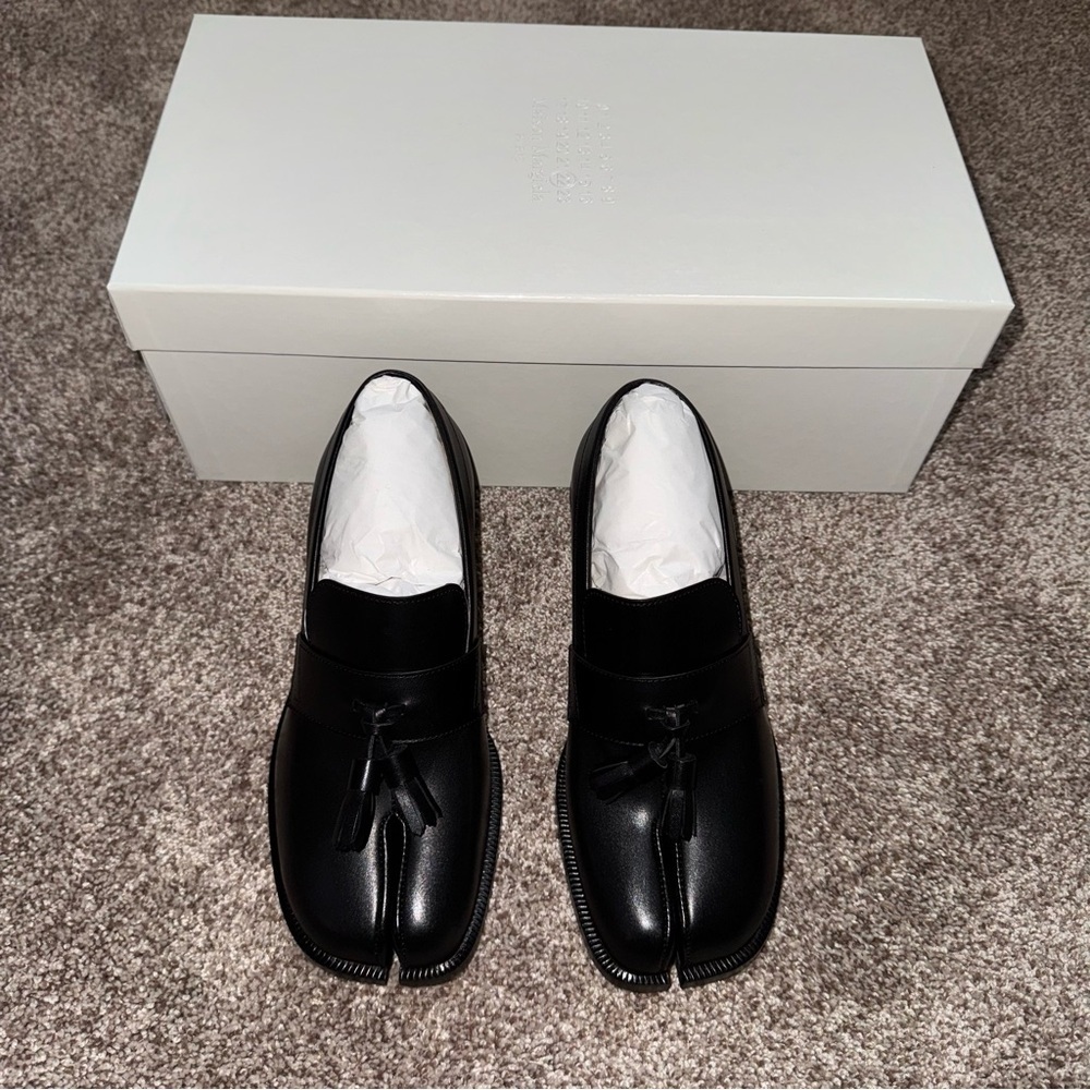 New Size 36 Maison Margiela Tabi Black Loafers - Picture 4 of 12
